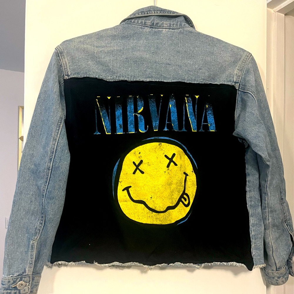 Custom nirvana jean jacket ❤️‍🔥